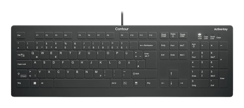 Contour Design Active Key AK-C8112-U1-B Tastatur Medizinisch USB Schweiz Weiß