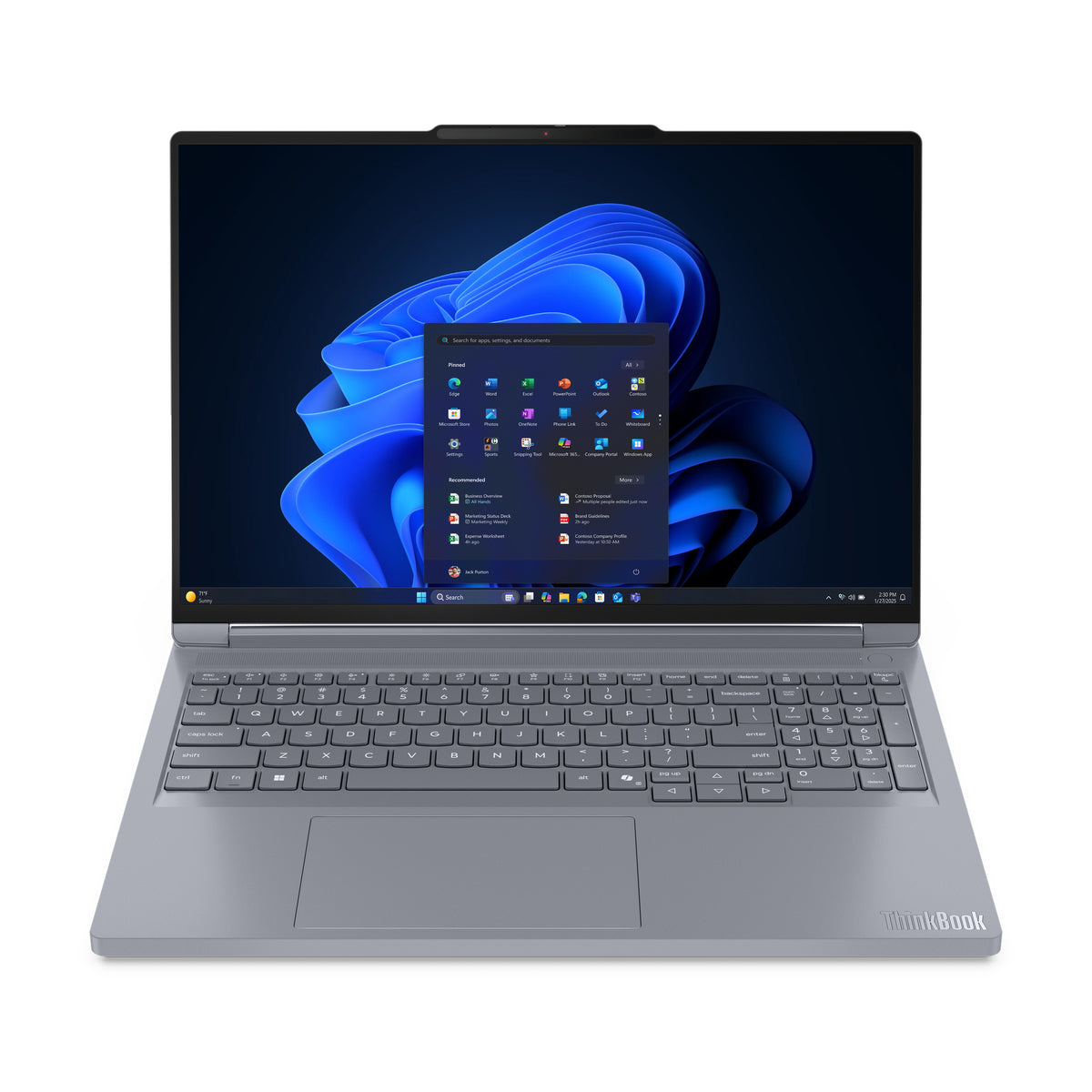 Lenovo ThinkBook 16p G6 ADR AMD Ryzen™ 9 8940HX Laptop 40,6 cm (16") WQXGA 32 GB DDR5-SDRAM 1 TB SSD NVIDIA GeForce RTX 5060 Wi-Fi 7 (802.11be) Windows 11 Pro Deutsch Grau