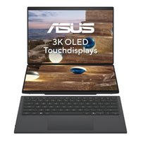 ASUS Zenbook Duo UX8407AA-SN262W Intel Core Ultra 9 386H Hybrid (2-in-1) 35,6 cm (14") Touchscreen 3K 32 GB LPDDR5x-SDRAM 1 TB SSD Wi-Fi 7 (802.11be) Windows 11 Home Grau