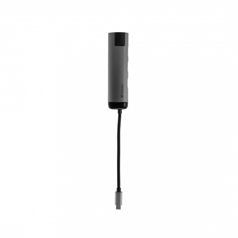 Verbatim 49141 laptop-dockingstation & portreplikator USB 3.2 Gen 1 (3.1 Gen 1) Type-C Schwarz, Silber