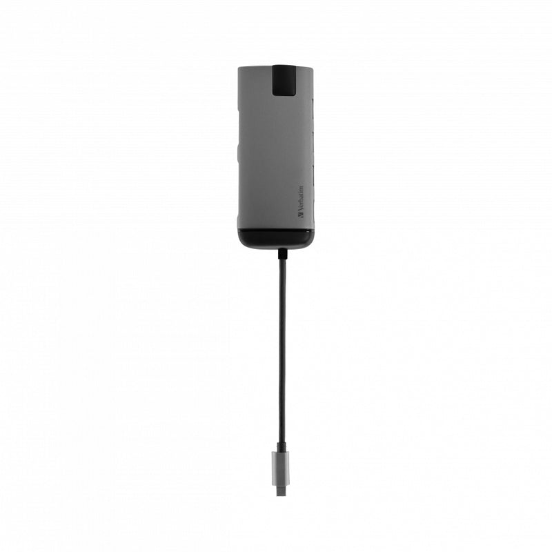 Verbatim 49142 laptop-dockingstation & portreplikator USB 3.2 Gen 1 (3.1 Gen 1) Type-C Schwarz, Silber