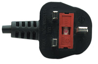Manhattan Stromkabel, C7 auf BS 1363 (3-pol. UK-Stecker), 1,8 m, schwarz