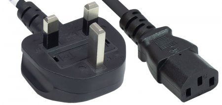 Manhattan Stromkabel, UK-Version, Schwarz, 1,8 m