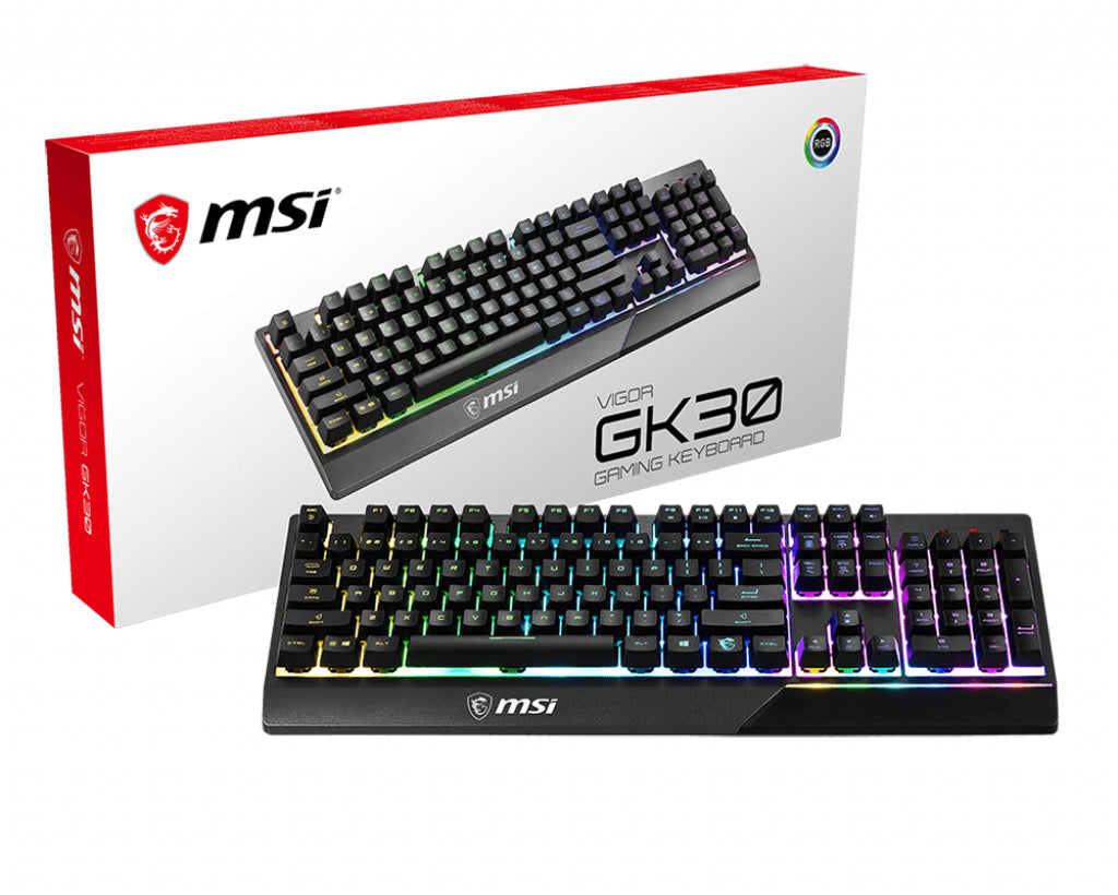MSI Vigor GK30 Tastatur Gaming USB QWERTZ Deutsch Schwarz