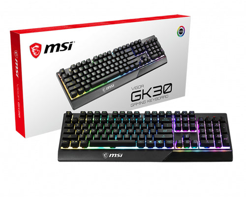 MSI Vigor GK30 Tastatur Gaming USB QWERTZ Deutsch Schwarz