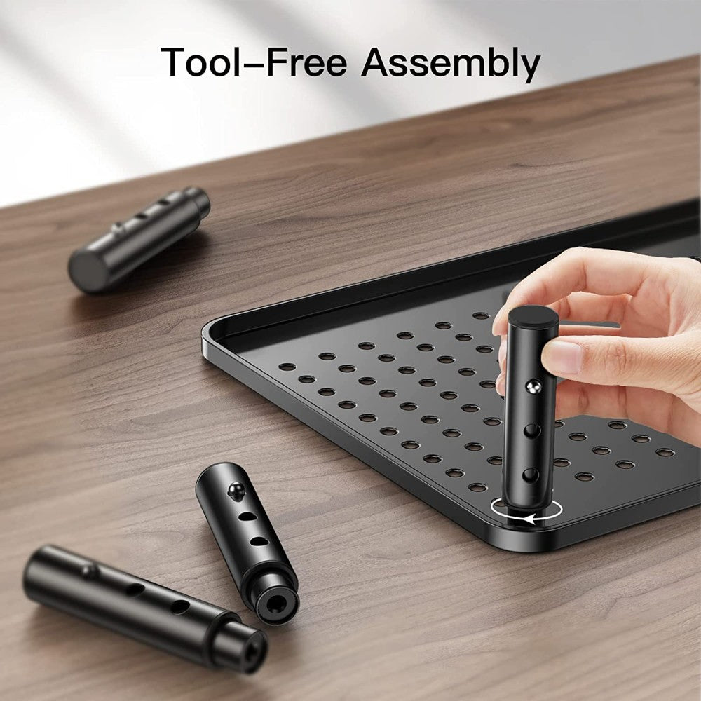Techly ICA-MS 481 Flachbildschirm-Tischhalterung Tisch/Bank Schwarz