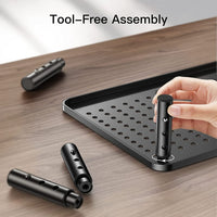 Techly ICA-MS 481 Flachbildschirm-Tischhalterung Tisch/Bank Schwarz