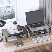 Techly ICA-MS 481 Flachbildschirm-Tischhalterung Tisch/Bank Schwarz