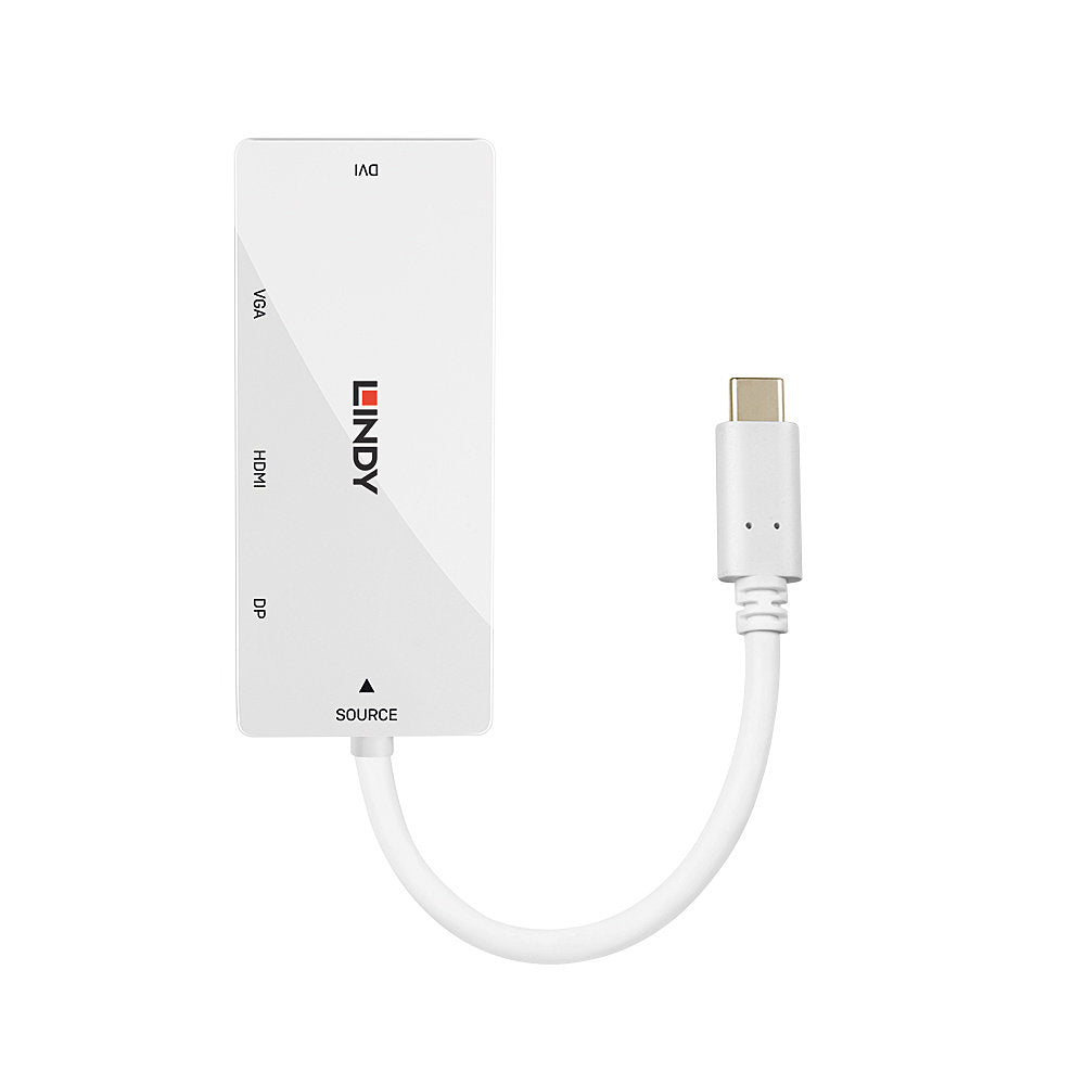Lindy 43279 laptop-dockingstation & portreplikator USB 3.2 Gen 1 (3.1 Gen 1) Type-C Weiß