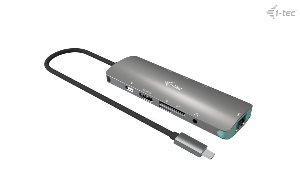 i-tec USB-C Metal Nano Docking Station 4K HDMI LAN with Power Delivery 100W + Universal Charger 100W