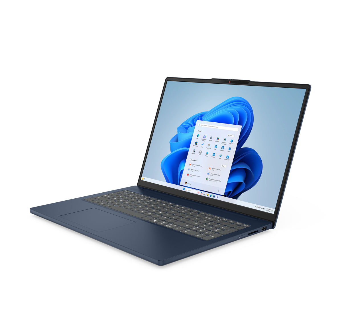 Lenovo IdeaPad Slim 3 16ARP10 AMD Ryzen™ 7 170 Ordinateur portable 40,6 cm (16") WUXGA 16 Go DDR5-SDRAM 512 Go SSD Wi-Fi 7 (802.11be) Windows 11 Home Allemand Bleu
