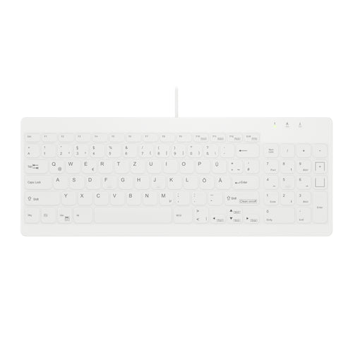 Contour Design Active Key Contour QuickClean Medizinische Tastatur IP68 Kompakt Kabelgebunden Weiß DE C7012