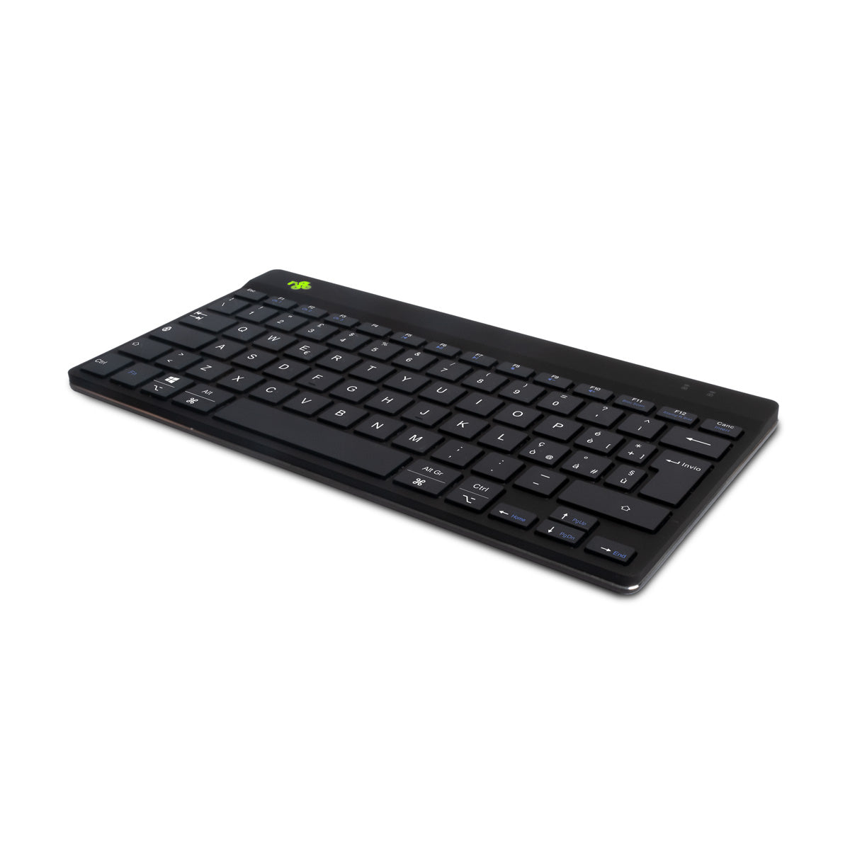 R-Go Tools Ergonomische Tastatur R-Go Compact Break, kompakte Tastatur mit Pausensoftware, QWERTY (IT), Bluetooth, Schwarz
