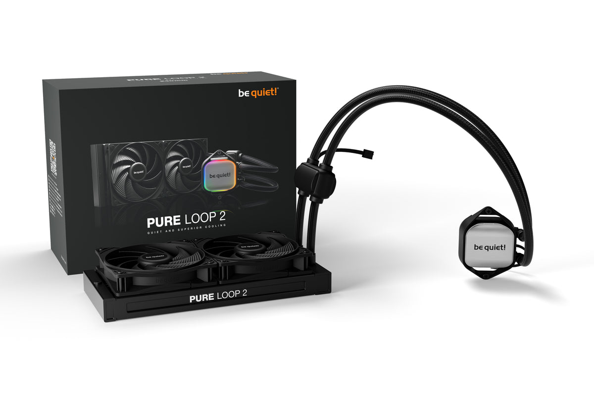be quiet! Pure Loop 2 | 240mm Prozessor All-in-One-Flüssigkeitskühler 12 cm Schwarz 1 Stück(e)