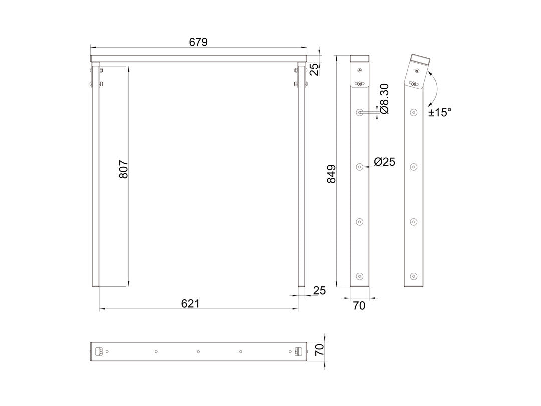 Multibrackets 7536 Zubehör für Monitorhalterung
