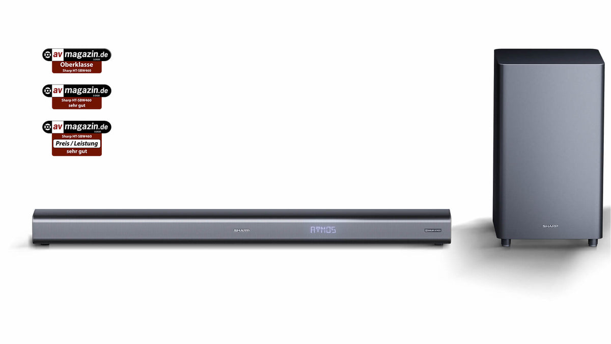 Sharp HT-SBW460 Soundbar-Lautsprecher Metallisch 3.1 Kanäle 440 W