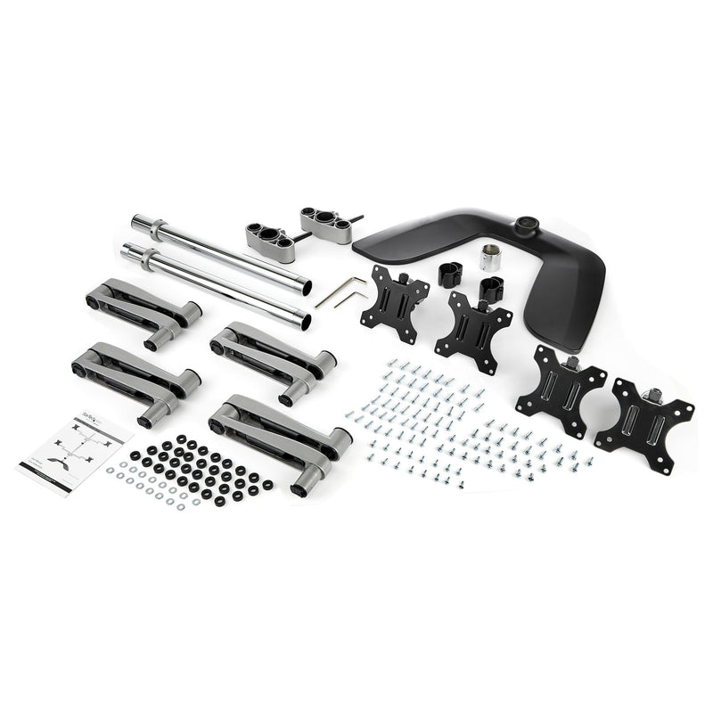 StarTech.com 4 fach Monitorhalter - Beweglich - Stahl & Aluminium