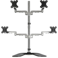 StarTech.com 4 fach Monitorhalter - Beweglich - Stahl & Aluminium