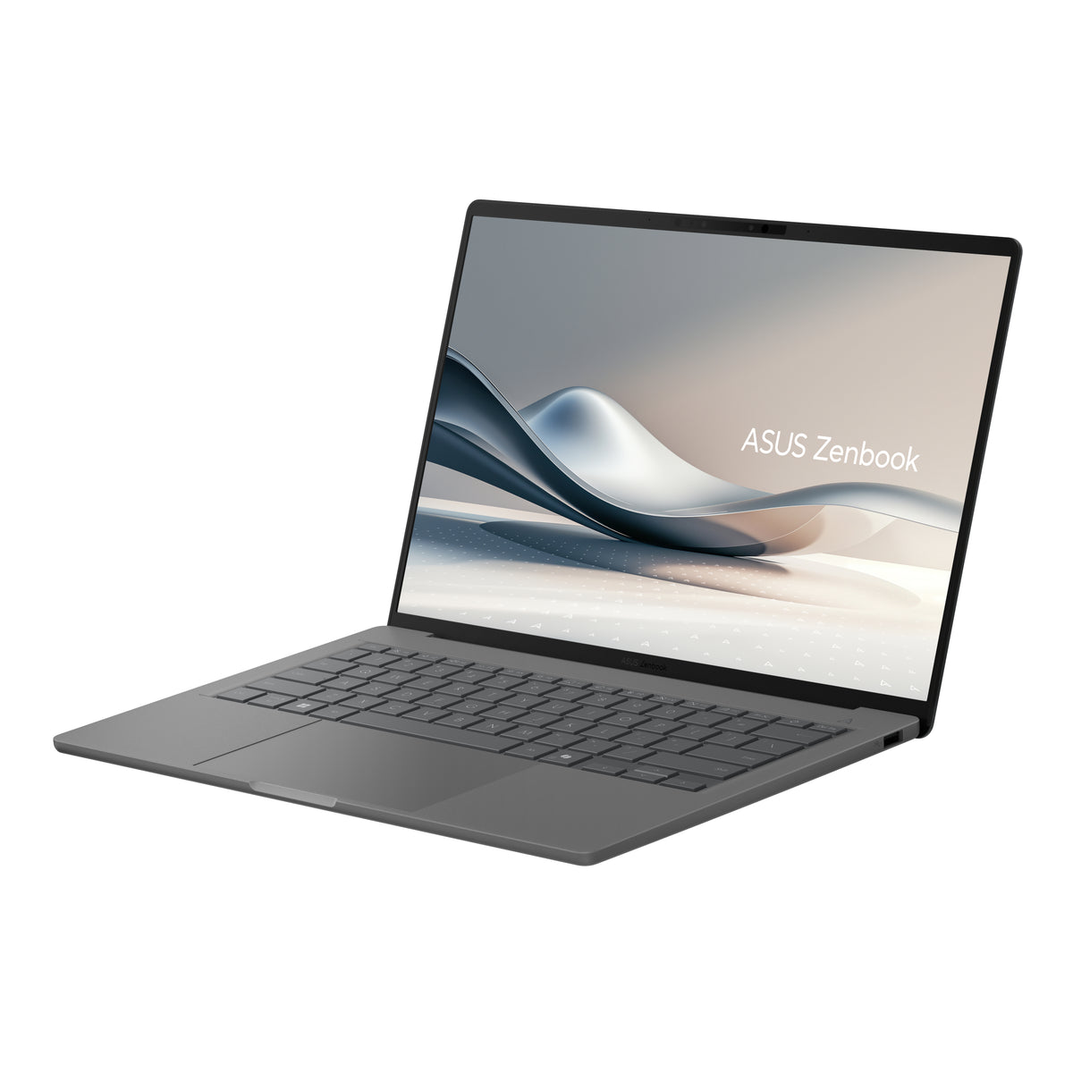 ASUS Zenbook A14 UX3407QA-QD496W Copilot+ PC Snapdragon X1-26-100 Laptop 35,6 cm (14") WUXGA 32 GB LPDDR5x-SDRAM 1 TB SSD Wi-Fi 6E (802.11ax) Windows 11 Home Deutsch Grau