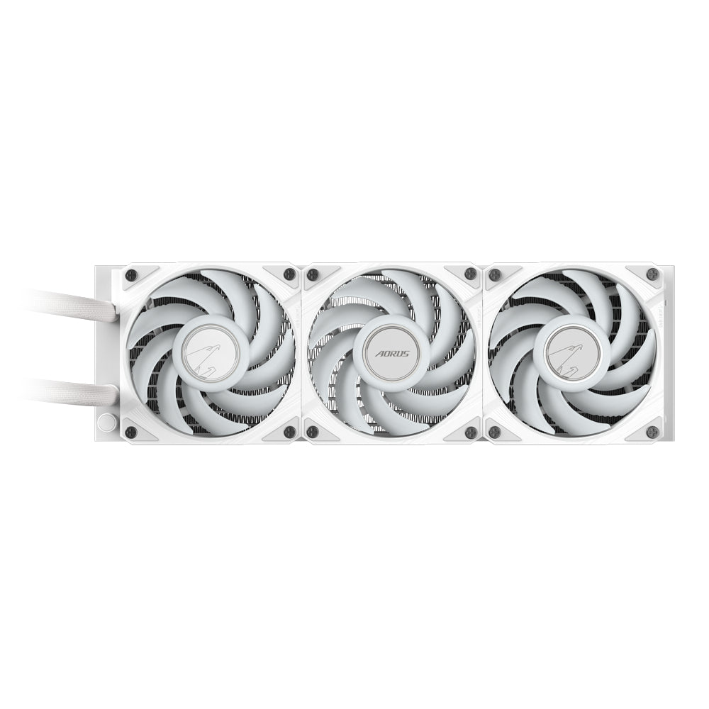 GIGABYTE AORUS WATERFORCE II 360 ICE AIO Flüssigkeits-CPU-Kühler - 3x120mm ARGB-Lüfter, Schiebe-in-Verriegelungsmechanismus, DAISY-CHAIN, kompatibel mit Intel LGA 1851 und AMD AM5