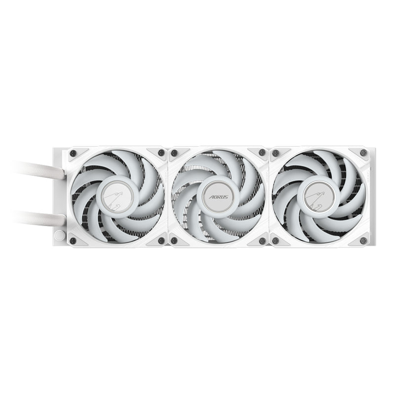 GIGABYTE AORUS WATERFORCE II 360 ICE AIO Flüssigkeits-CPU-Kühler - 3x120mm ARGB-Lüfter, Schiebe-in-Verriegelungsmechanismus, DAISY-CHAIN, kompatibel mit Intel LGA 1851 und AMD AM5
