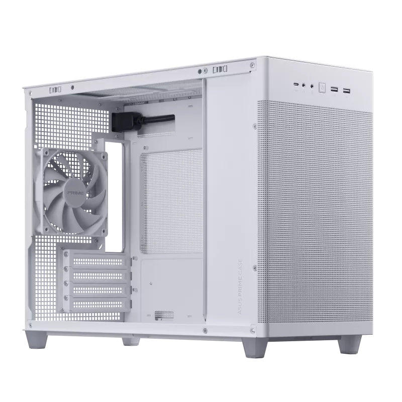 ASUS PRIME AP201 CASE TG WHITE Mini Tower Weiß