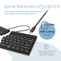 R-Go Tools Ergonomische Tastatur R-Go Split Break mit Pausensoftware, geteilte Tastatur, QWERTY (US), kabellos, schwarz