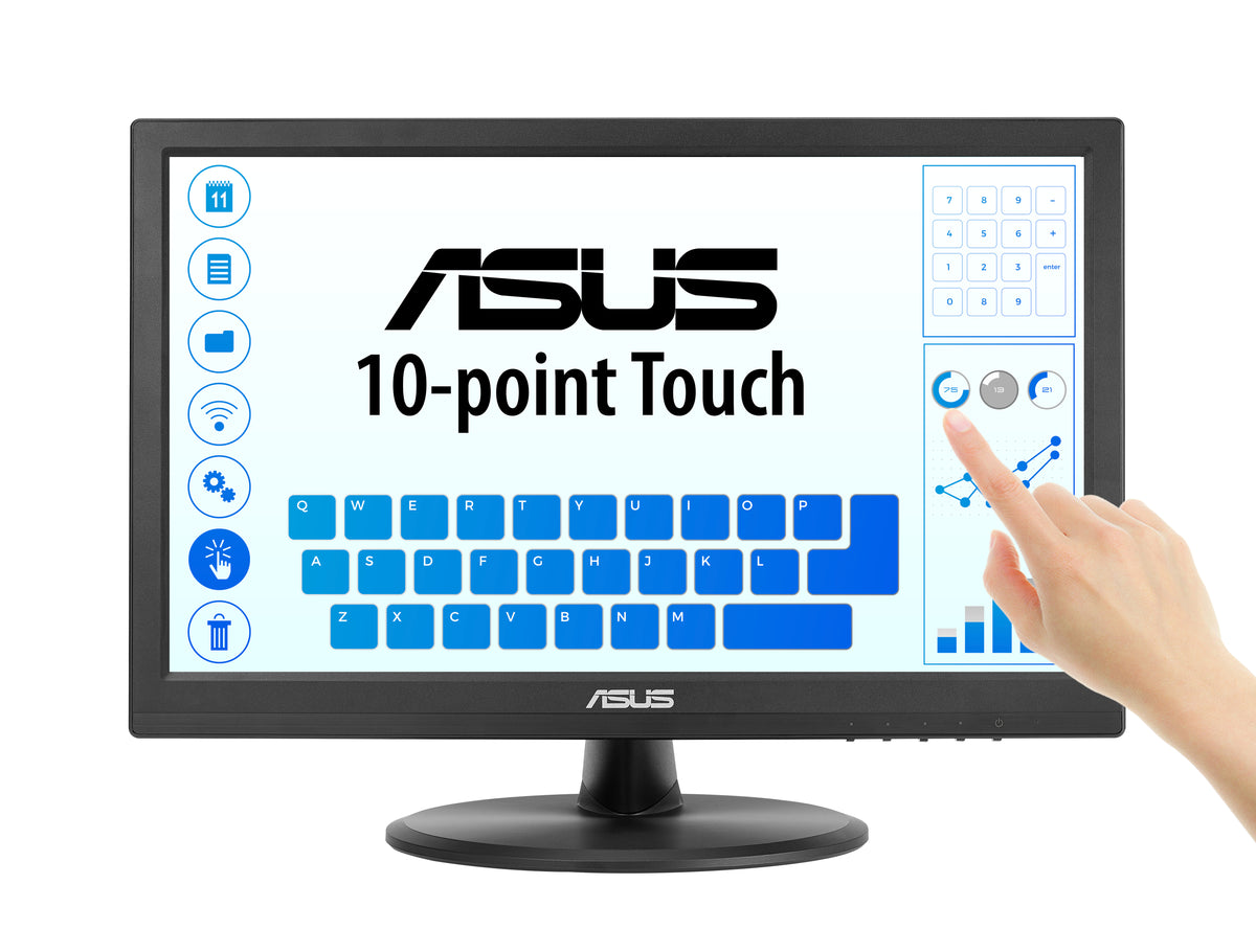 ASUS Touch VT169HE Computerbildschirm 39,6 cm (15.6") 1920 x 1080 Pixel Full HD LED Touchscreen Tisch Schwarz