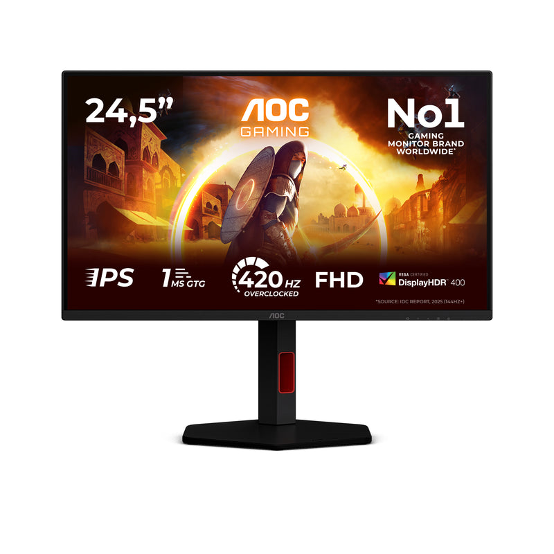 AOC G4 25G4KUR Computerbildschirm 62,2 cm (24.5") 1920 x 1080 Pixel Full HD LED Schwarz, Rot