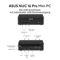 ASUS NUC 16 Pro Slim Mini PC RNUC16GDKW96C4N2 (Intel Core Ultra X9 378H Prozessor, Intel Arc B390 Grafik, 32GB DDR5 Speicher, 1TB G4 PCIe SSD, Intel WiFi 7, Windows 11 Pro NextGen Premium, mit EU-Netzkabel, bis 180 TOPS KI-Leistung, unterstützt OpenClaw…