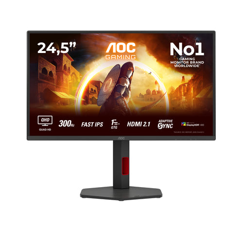 AOC G4 Q25G4SR Computerbildschirm 62,2 cm (24.5") 2560 x 1440 Pixel Quad HD LED Schwarz, Rot