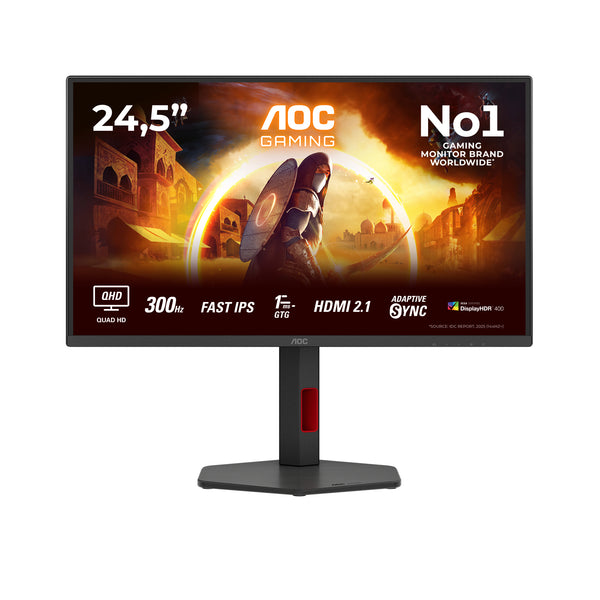 AOC G4 Q25G4SR Computerbildschirm 62,2 cm (24.5") 2560 x 1440 Pixel Quad HD LED Schwarz, Rot