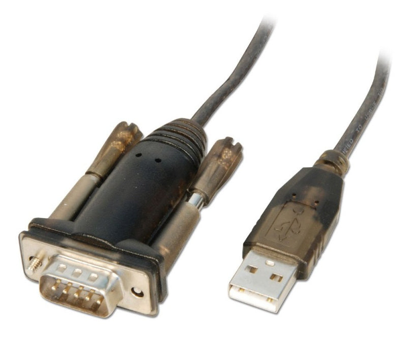 Lindy 42855 Serien-Kabel Grau, Transparent 1,5 m USB Typ-A RS-232