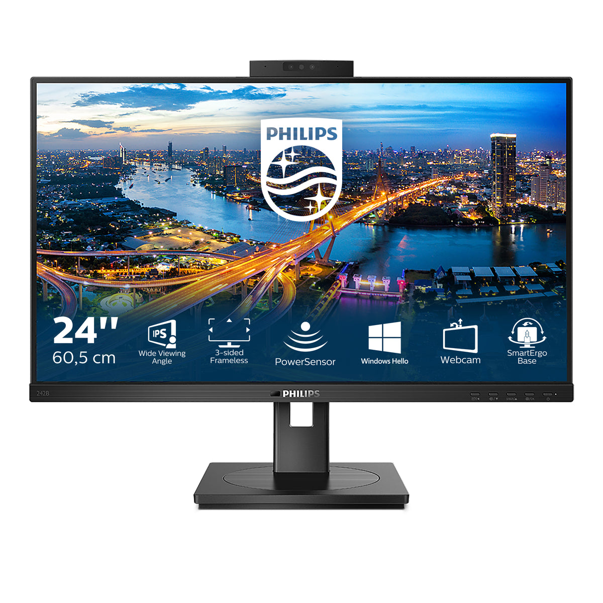 Philips B Line 242B1H/00 Computerbildschirm 60,5 cm (23.8") 1920 x 1080 Pixel Full HD LED Schwarz