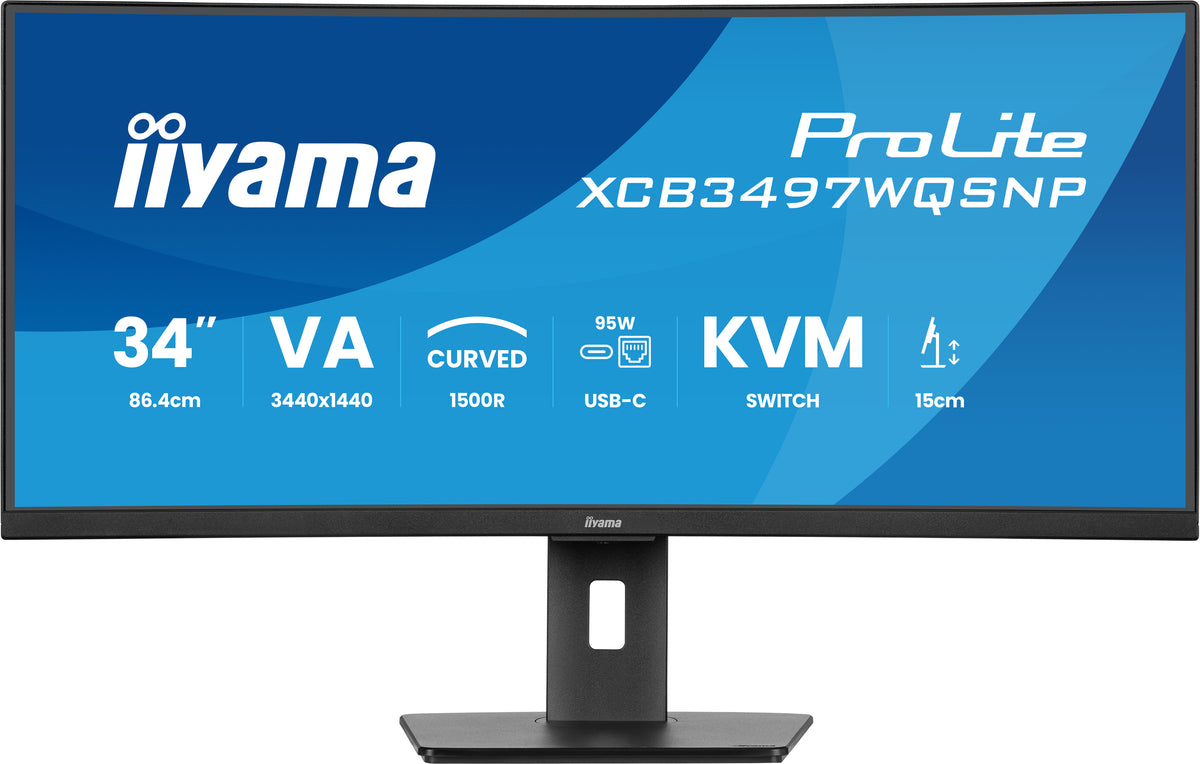 iiyama ProLite XCB3497WQSNP-B1 Computerbildschirm 86,4 cm (34") 3440 x 1440 Pixel UltraWide Quad HD LED Schwarz