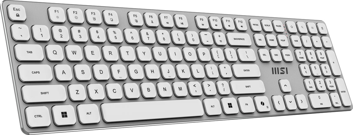 MSI FORGE K210 WIRELESS COMBO WHITE Tastatur Maus enthalten Heimbüro USB QWERTY Französisch Weiß