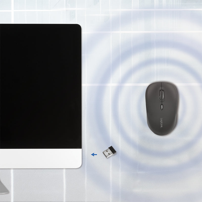 LogiLink ID0193 Maus Büro Rechts RF Wireless Optisch 1600 DPI