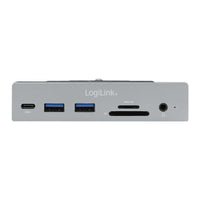 LogiLink UA0347 laptop-dockingstation & portreplikator USB 3.2 Gen 1 (3.1 Gen 1) Type-C Aluminium
