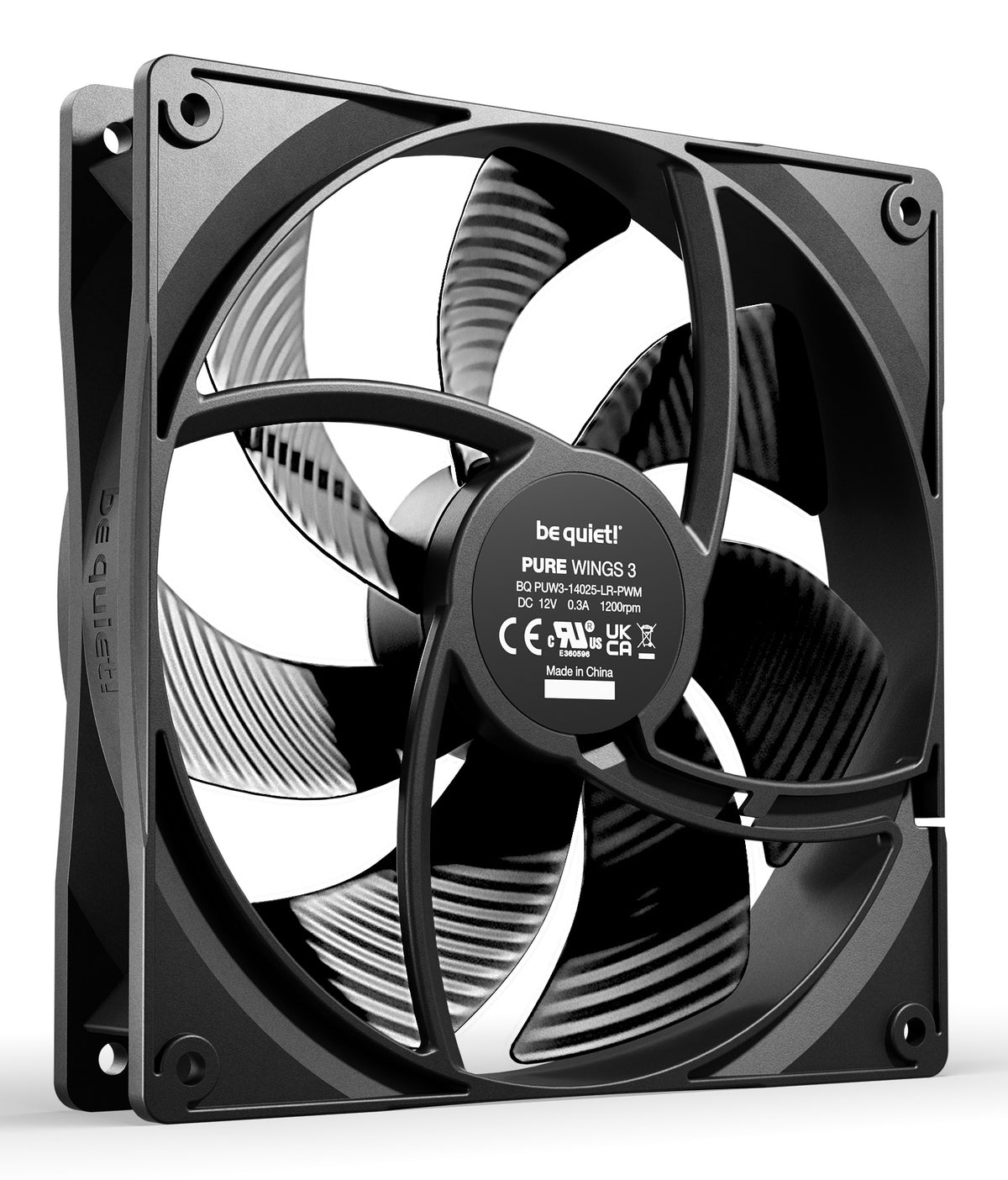 be quiet! Pure Wings 3 140mm PWM Computergehäuse Ventilator 14 cm Schwarz 1 Stück(e)