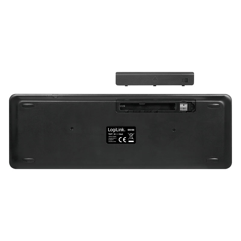 LogiLink ID0188 Tastatur Haus RF Wireless QWERTZ Schwarz