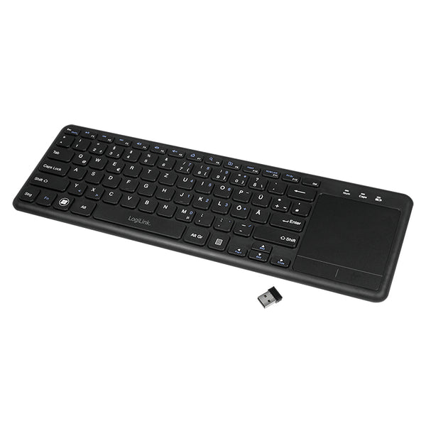 LogiLink ID0188 Tastatur Haus RF Wireless QWERTZ Schwarz