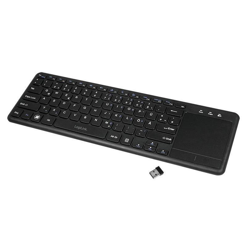 LogiLink ID0188 Tastatur Haus RF Wireless QWERTZ Schwarz