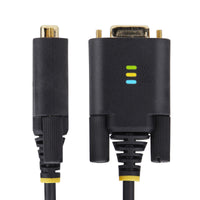 StarTech.com Câble adaptateur série null modem USB de 1 m, USB-A vers RS232 DB9, FTDI, rétention COM, voyants DEL, vis et écrous DB9 interchangeables, protection ESD de niveau 4, Windows, macOS, ChromeOS et Linux - Construction robuste en TPE