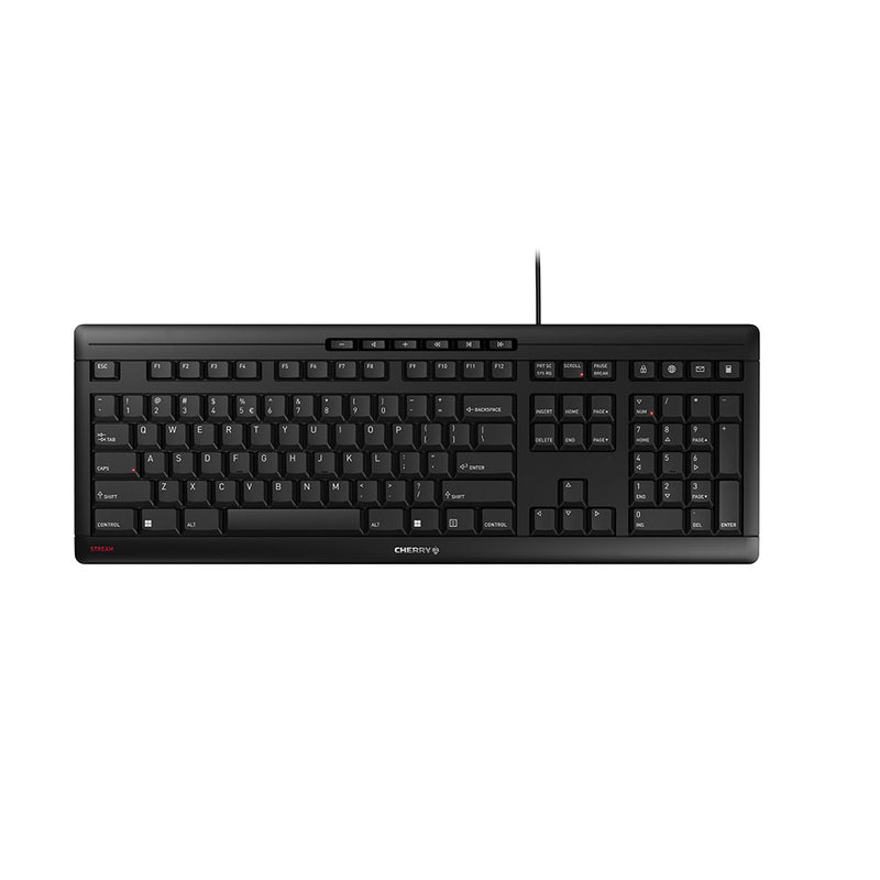 CHERRY STREAM Tastatur Büro USB QWERTY US Englisch Schwarz