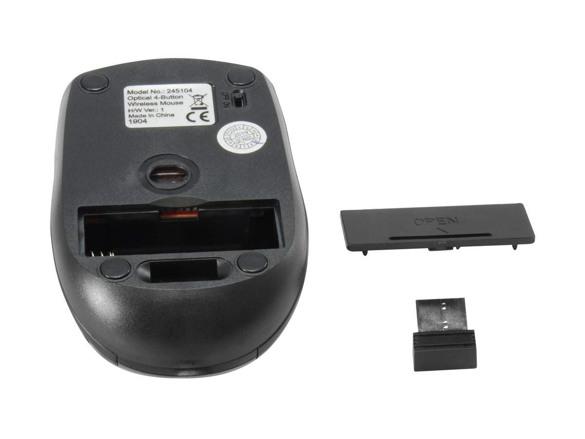 Equip Kabellose optische Reisemaus mit 4 Tasten, Black