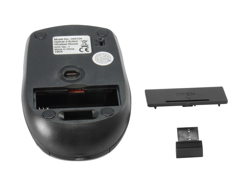 Equip Kabellose optische Reisemaus mit 4 Tasten, Black