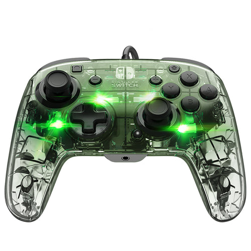 PDP Afterglow Deluxe+ Transparent USB Gamepad Analog / Digital Nintendo Switch, Nintendo Switch OLED