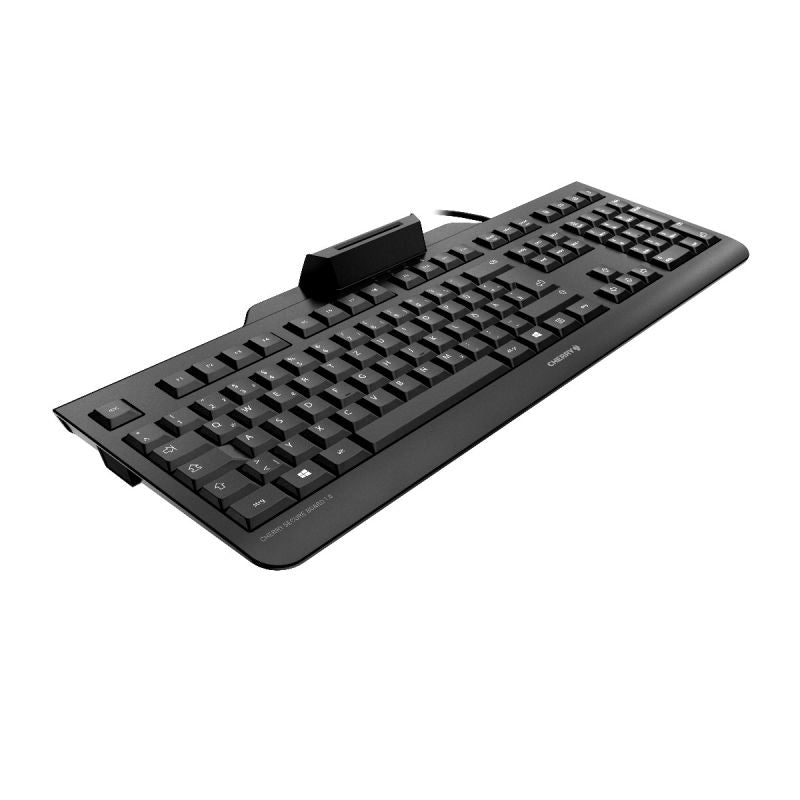 CHERRY SECURE BOARD 1.0 Kabelgebundene Chipkarten Tastatur, Schwarz, USB (QWERTZ - DE)