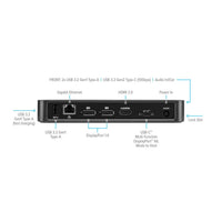 Targus DOCK430EUZ laptop-dockingstation & portreplikator Kabelgebunden Schwarz