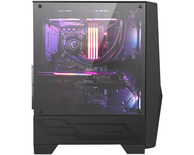 MSI MAG FORGE 100R Computer-Gehäuse Midi Tower Schwarz, Transparent